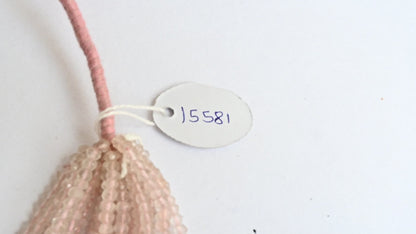 Beautiful Pink Rose Quartz Indian Machine Cut Faceted Rondelle Beads, Natural Rose Quartz Faceted Gemstone Loose Beads Jewelry Making Crafts ( SKU 15581)