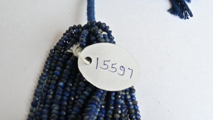 Beautiful Blue Lapis Indian machine Cut Rondelle Shape Gemstone Loose Beads, Natural Lapis Lazuli faceted Fine lapis Bead Jewelry Craft SALE