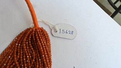 AAA Quality Natural Hessonite garnet Machine Cut Beads,3 mm Brown Garnet Micro Cut Faceted Rondelle Gemstone Hessonite Bead Jewelry Necklace