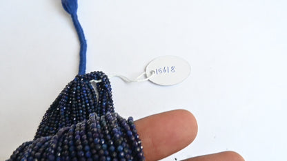 AAA Quality Blue Lapis Lazuli Machine Cut Rondelle Gemstone Beads,2.2 mm Natural Blue Lapis Micro Cut Tiny Beads Lapis Jewelry Making Crafts