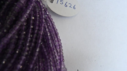 AAA Quality Amethyst Micro Cut Faceted Rondelle Shape Gemstone Beads, Natural Purple Amethyst machine Cut Africa amethyst Bead Jewelry Craft