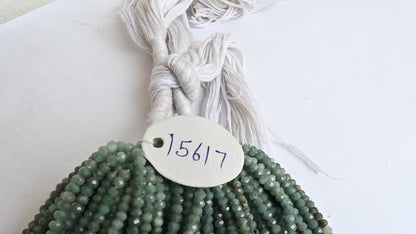 3.5 mm Fine Natural Grandidierite Micro machine Cut Rondelle Gemstone Beads, Shaded Green Rare Grandidierite faceted Beads Jewelry Necklace