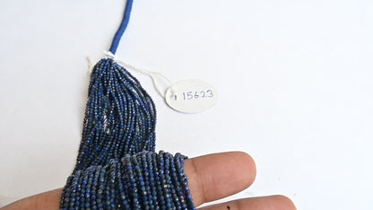 Natural Blue lapis Lazuli Faceted Rondelle Shape Beads,1.8 mm Beautiful Lapis Micro Cut tiny Gemstone  Lapis machine Cut Bead Jewelry making ( AZ 15623)