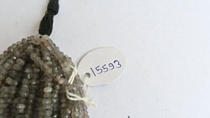 Beautiful Gray Moonstone Faceted Rondelle Shape Beads Natural Moonstone Indian Machine Cut Gemstone fine Grey Moonstone Beads Jewelry Crafts