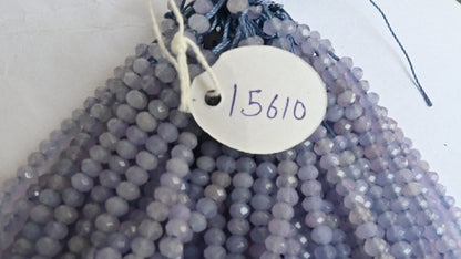 Fine Light Lavender Jade Quartz Faceted Rondelle Gemstone Beads,4.5mm Blue lace Agate Color Jade Quartz Machine Cut Beads Jewelry Craft SALE