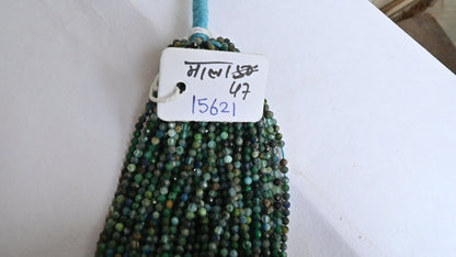 Beautiful Blue Chrysocolla Micro machine cut Tiny Rondelle Beads,2.25 mm Rare chrysocolla faceted Gemstone Loose Bead Jewelry Craft Necklace